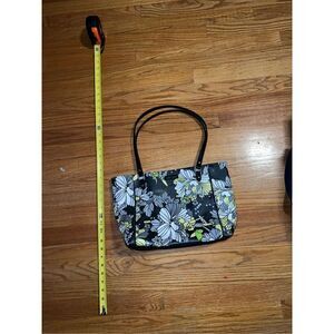 Sakroots Slate Gray and Yellow Flower Blossom Metro Tote